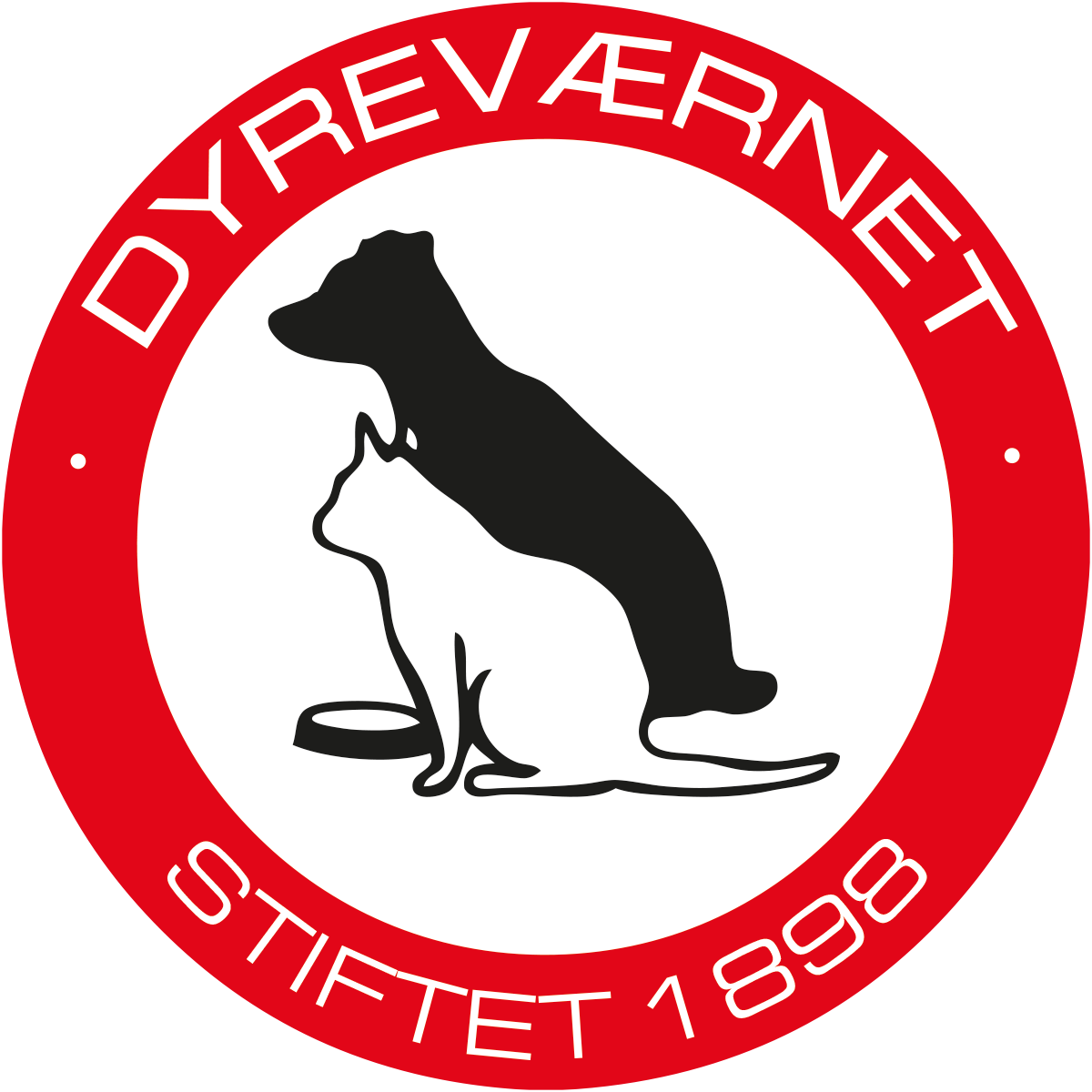 Dyreværn logo med hund og kat