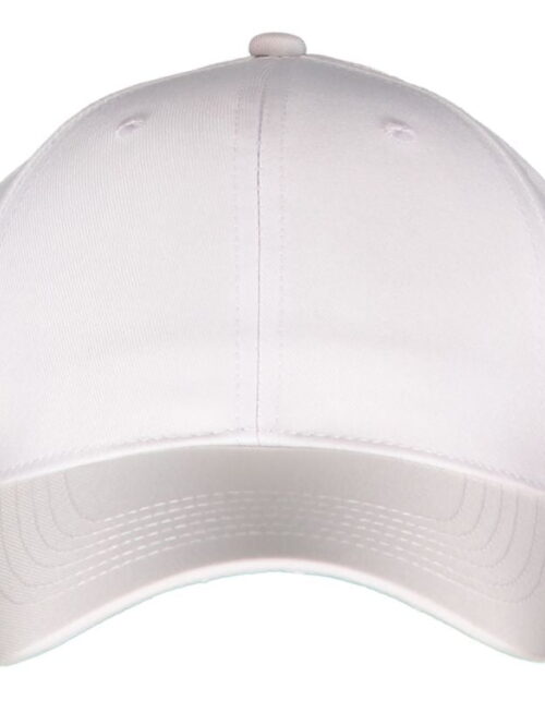 Hvid kasket med buet skygge