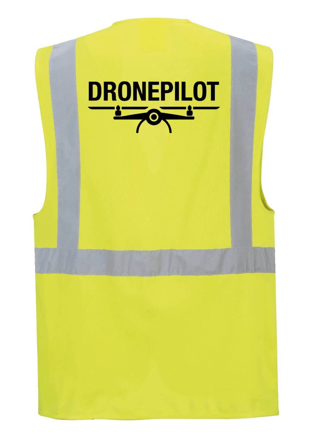 Dronepilot sikkerhedsvest gul reflekterende