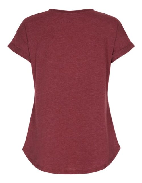 Rød T-shirt set bagfra.