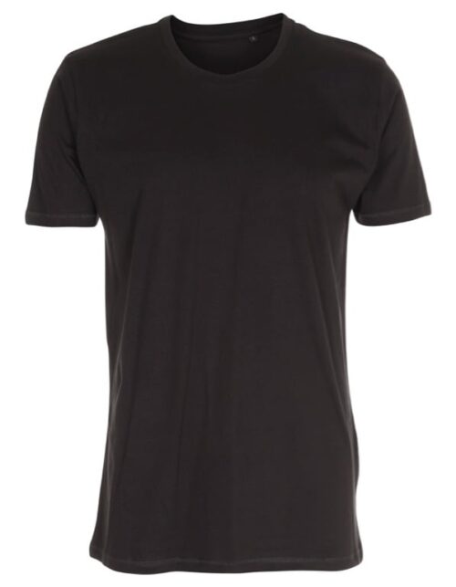 Sort t-shirt foran visning