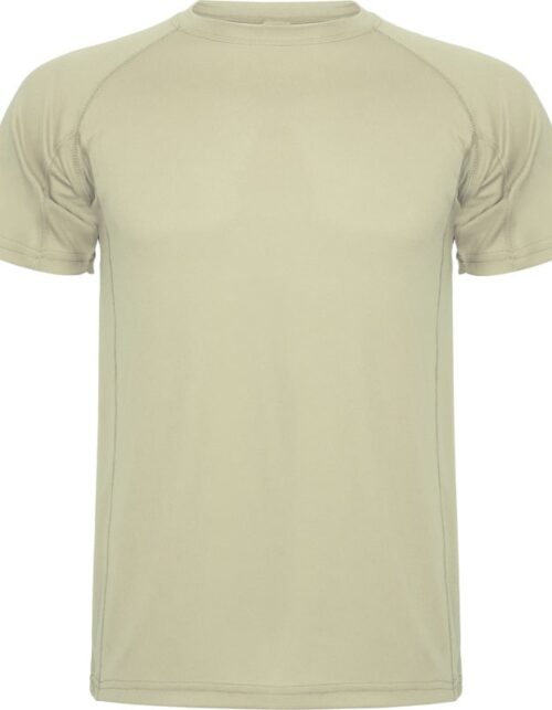 Beige kortærmet T-shirt uden tryk