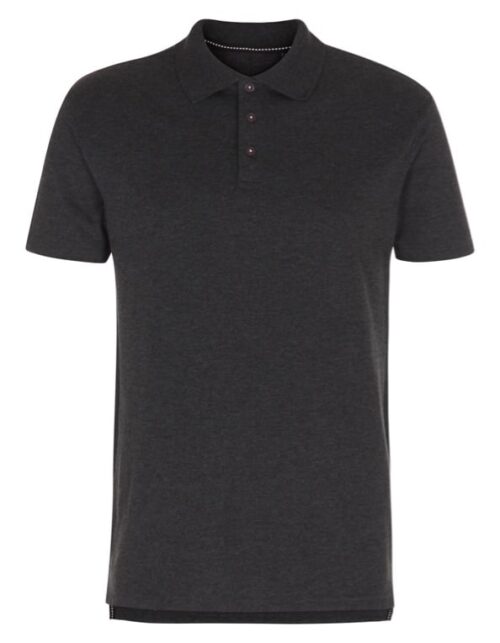 Sort poloshirt til mænd