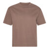 Brun kortærmet basic t-shirt til mænd