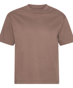 Brun kortærmet basic t-shirt til mænd