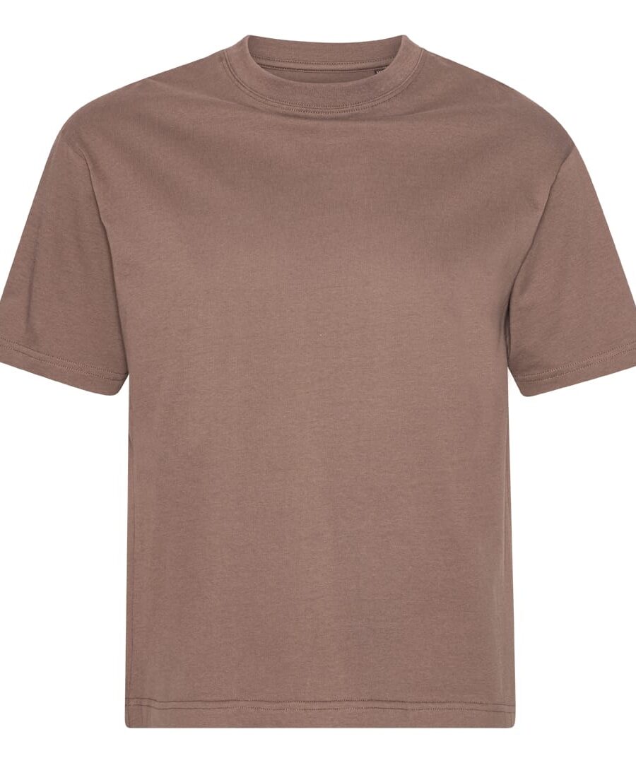 Brun kortærmet basic t-shirt til mænd