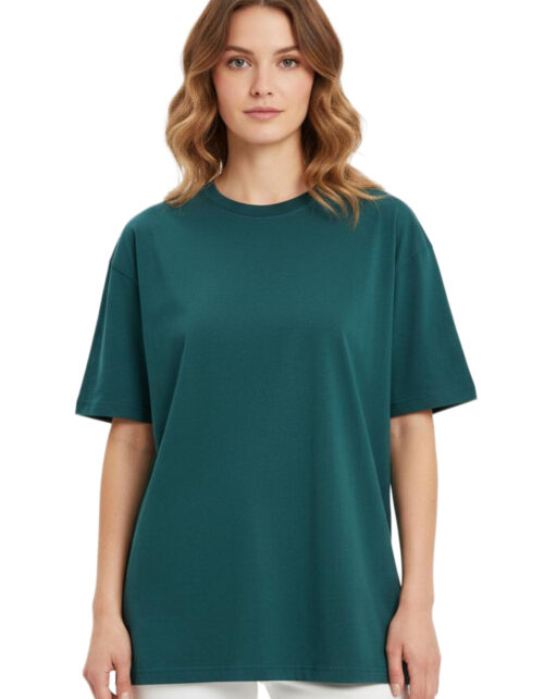 Grøn oversized t-shirt til kvinder