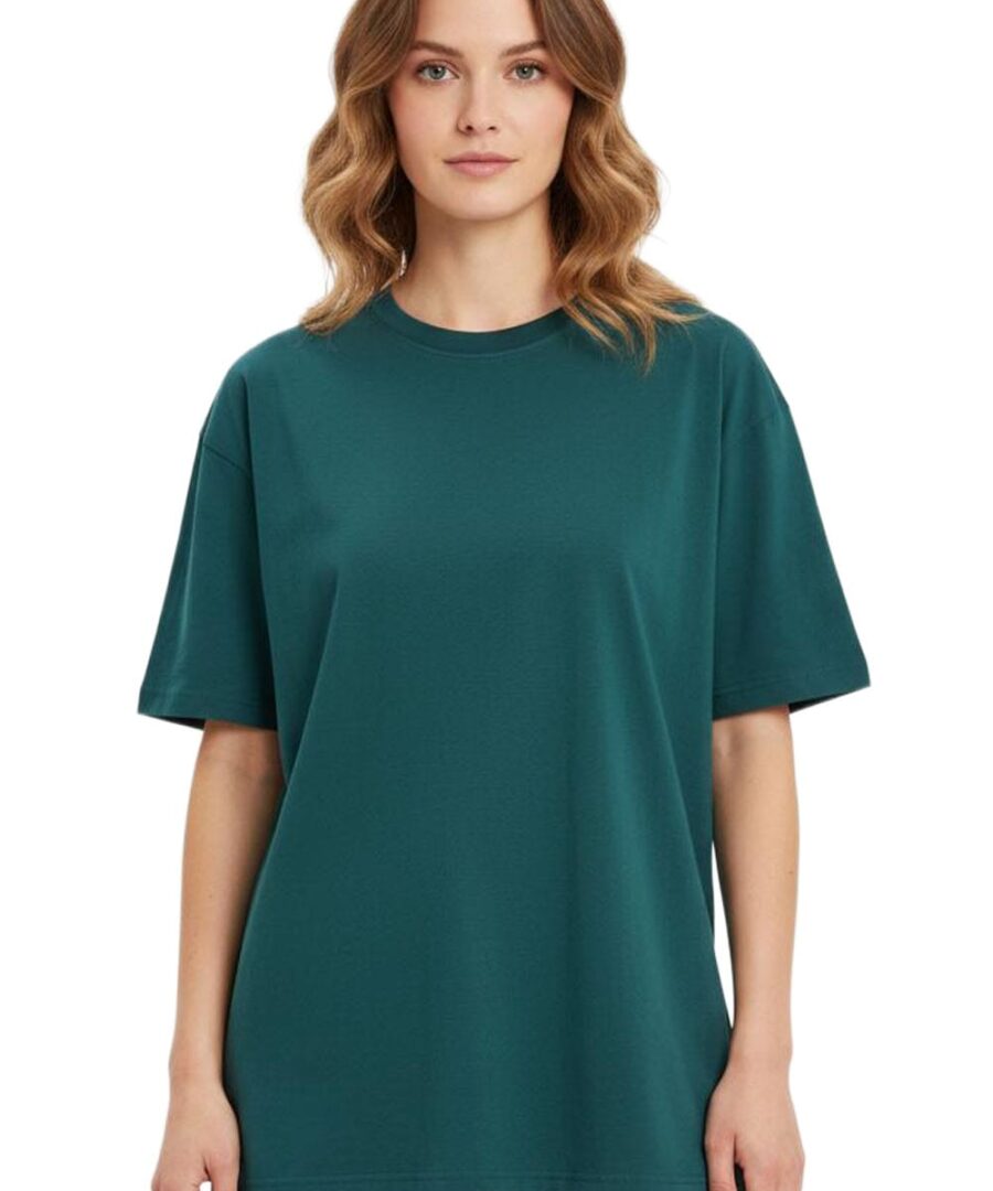 Grøn oversized t-shirt til kvinder