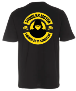 T-shirt med Svindlerjagten logo