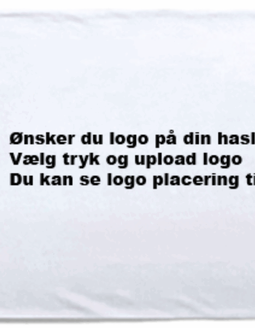 Tilpas hasledisse med eget logo venstre side.