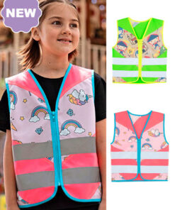 Børns sikkerhedsveste med farverige designs