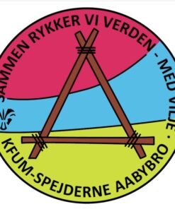 KFUM-spejderne Aabybro logo med motto.