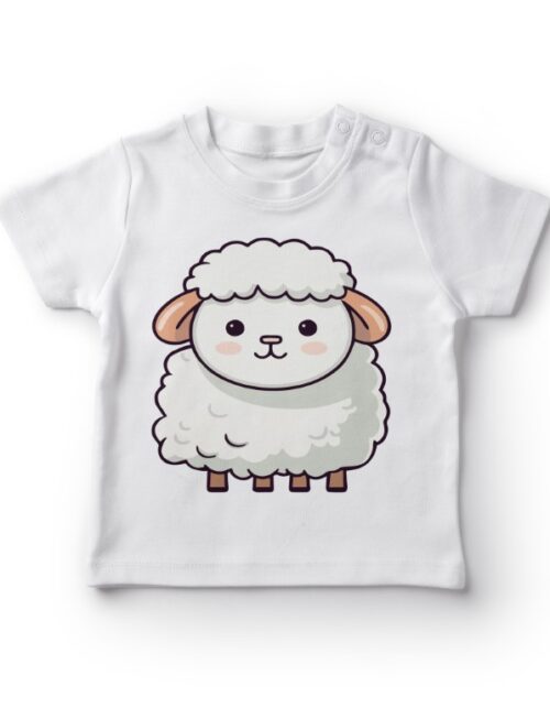 T-shirt med sødt får design