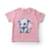 Lyserød t-shirt med sød elefant illustration