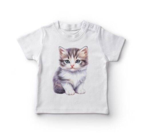 T-shirt med sødt kattekillingemotiv.