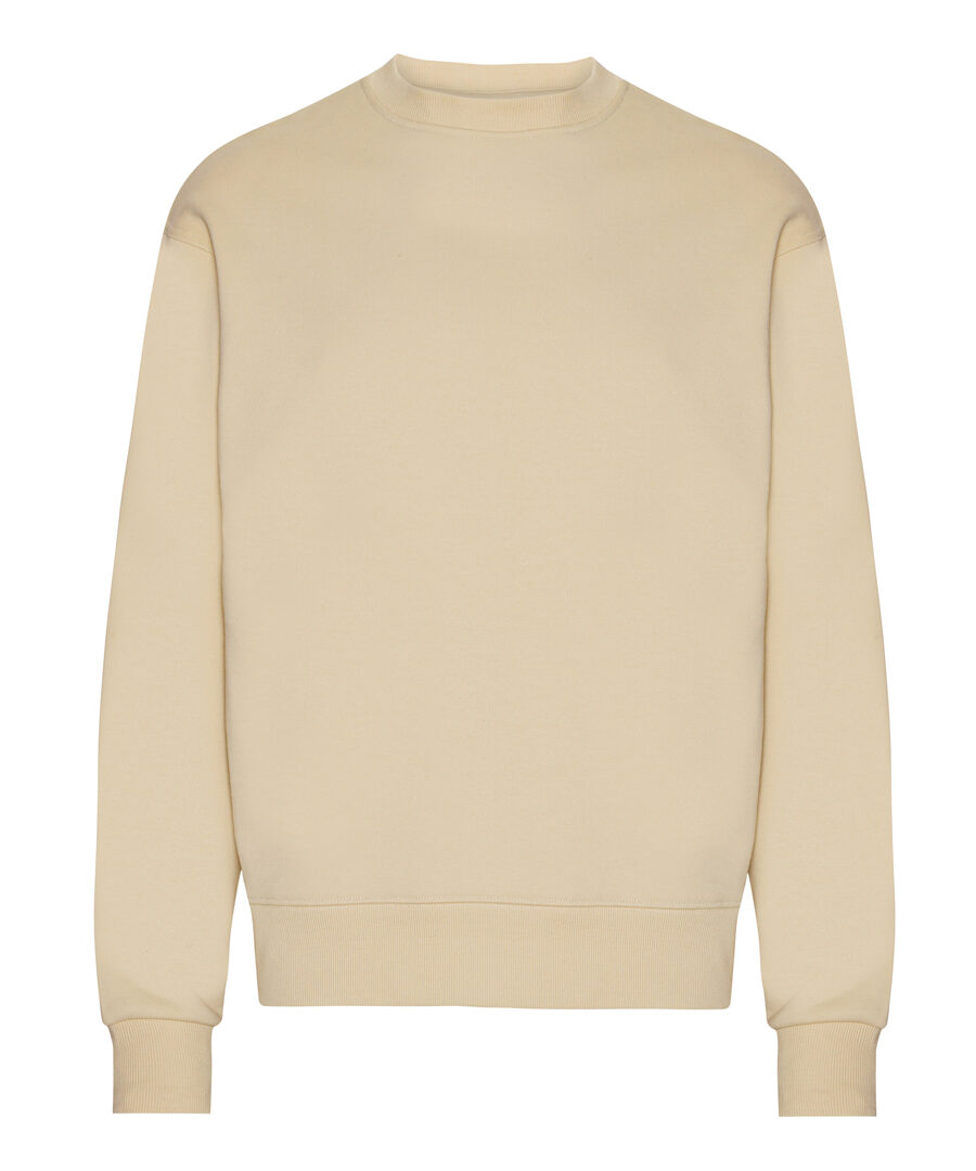 Beige sweater til mænd i bomuld