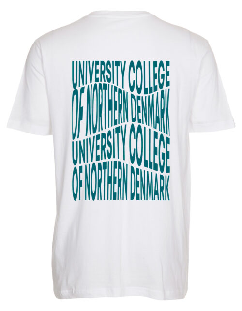 T-shirt med tekst University College of Northern Denmark