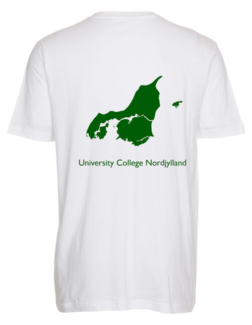 Hvid T-shirt med kort over Nordjylland.