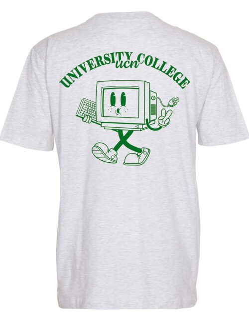T-shirt med retro computerdesign og UCN logo