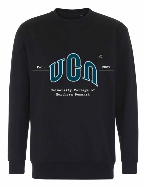 Sort sweatshirt med UCN-logo