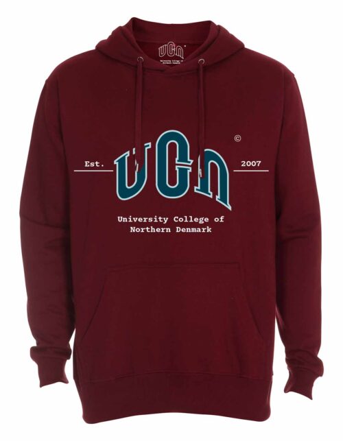 Bordeaux hættetrøje fra University College of Northern Denmark