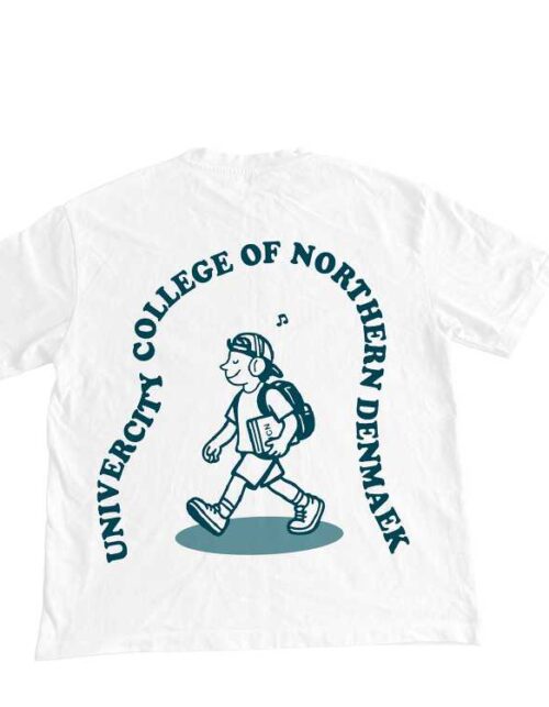T-shirt med Universitetets logo i Norddanmark