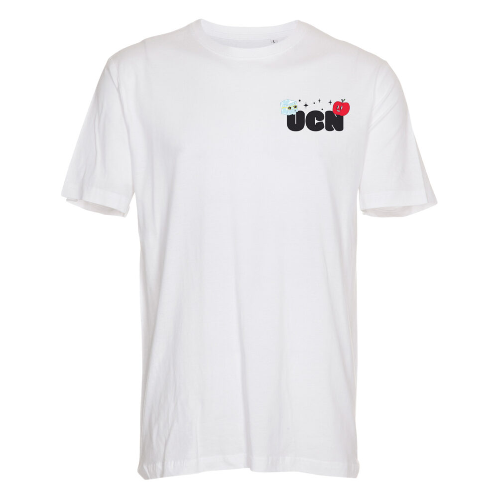 Hvid T-shirt med UCN logo