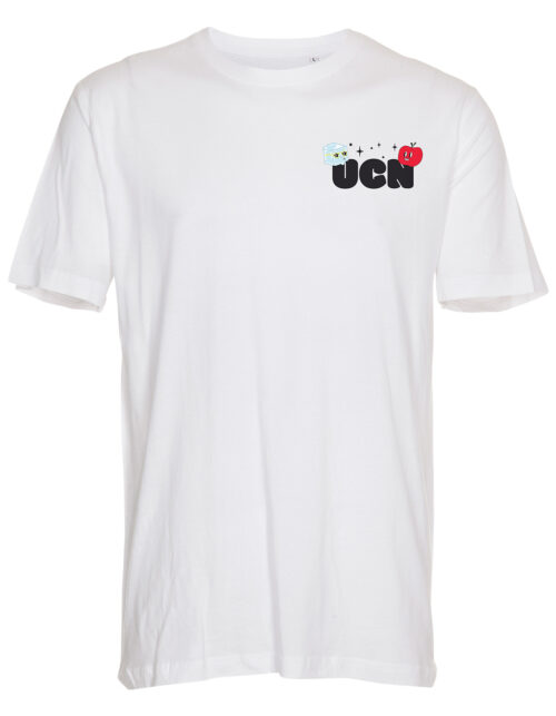 Hvid T-shirt med UCN logo