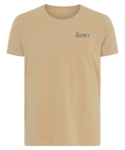 Beige t-shirt med Zency logo foran