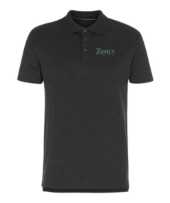Sort Zency polo shirt med kortærmer