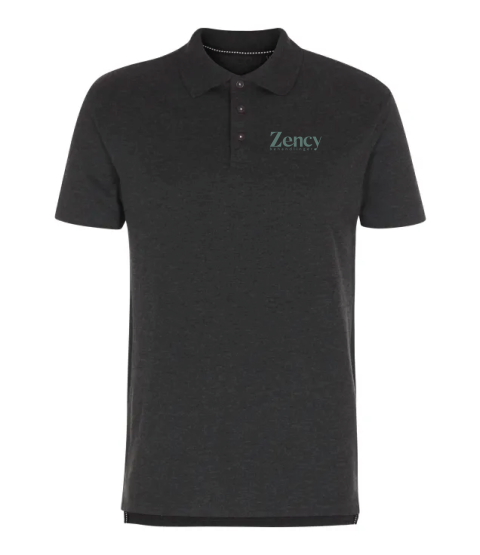 Sort Zency polo shirt med kortærmer