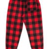 Røde og sorte ternede pyjamasbukser til mænd