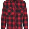 Rød og sort ternet flannelskjorte til mænd
