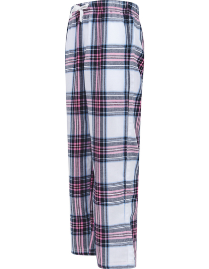 Ternede pyjamasbukser i hvid, pink og sort
