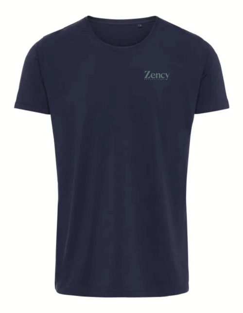 Mørkeblå T-shirt med Zency logo