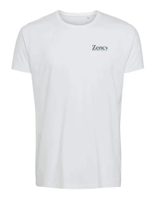 Hvid Zency t-shirt med logo foran