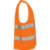 Orange refleksvest med sølvstriber