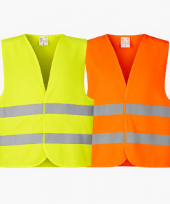 Gule og orange refleksveste til sikkerhed