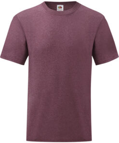 Bordeauxrød kortærmet t-shirt til mænd