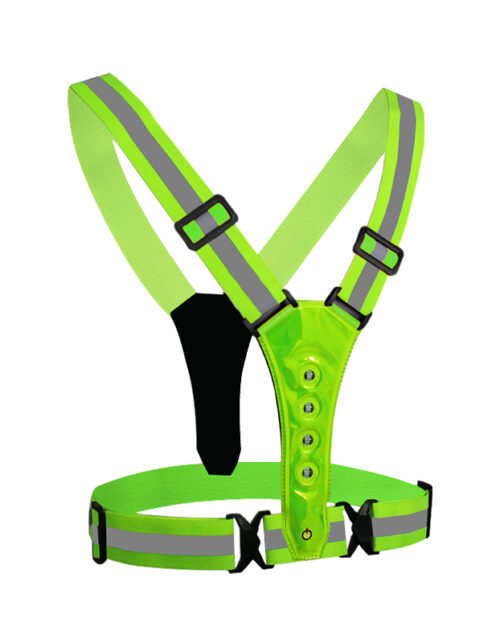 Reflekterende sikkerhedssele med LED-lys