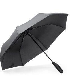 Sort sammenklappelig paraply mod regn