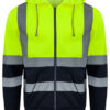 hi vis workwear hooded sweat jacket galway kx422