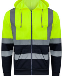 hi vis workwear hooded sweat jacket galway kx422