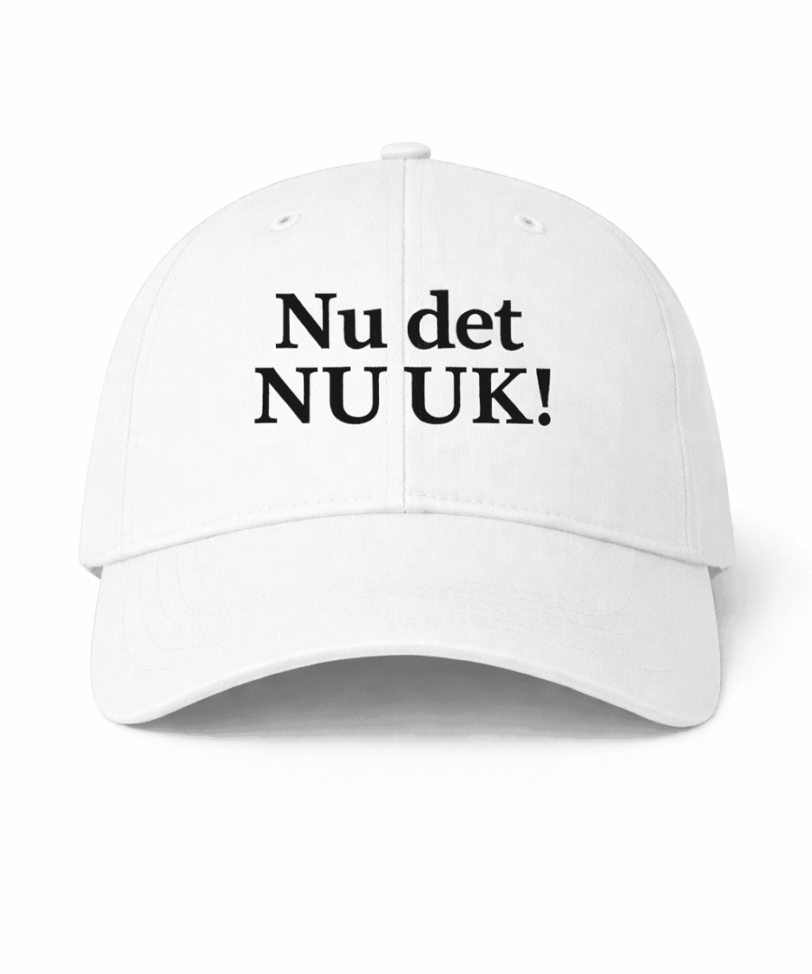 nu det nu uk! hvid cap