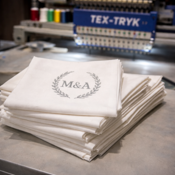 servietter med monogram til bryllup