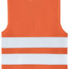 Orange sikkerhedsvest med refleksstriber