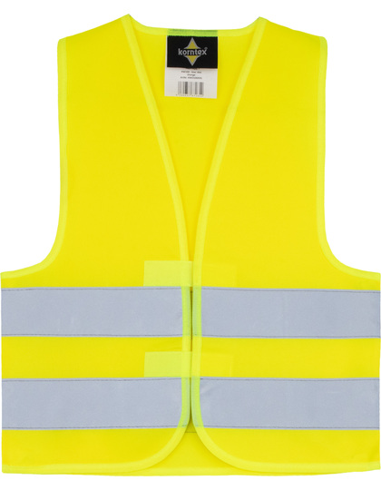 Gul refleksvest med sølvreflekser