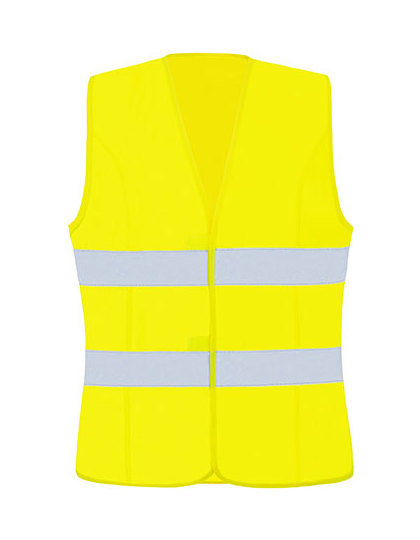 Gul refleksvest med sølvreflekser