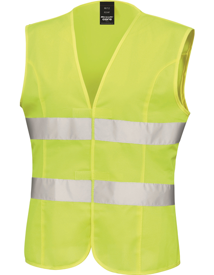 Gul refleksvest med sølvreflekser