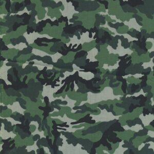 Grønt camouflage mønster på stof